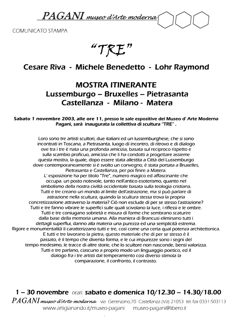 Museo Pagani 01.11.2003